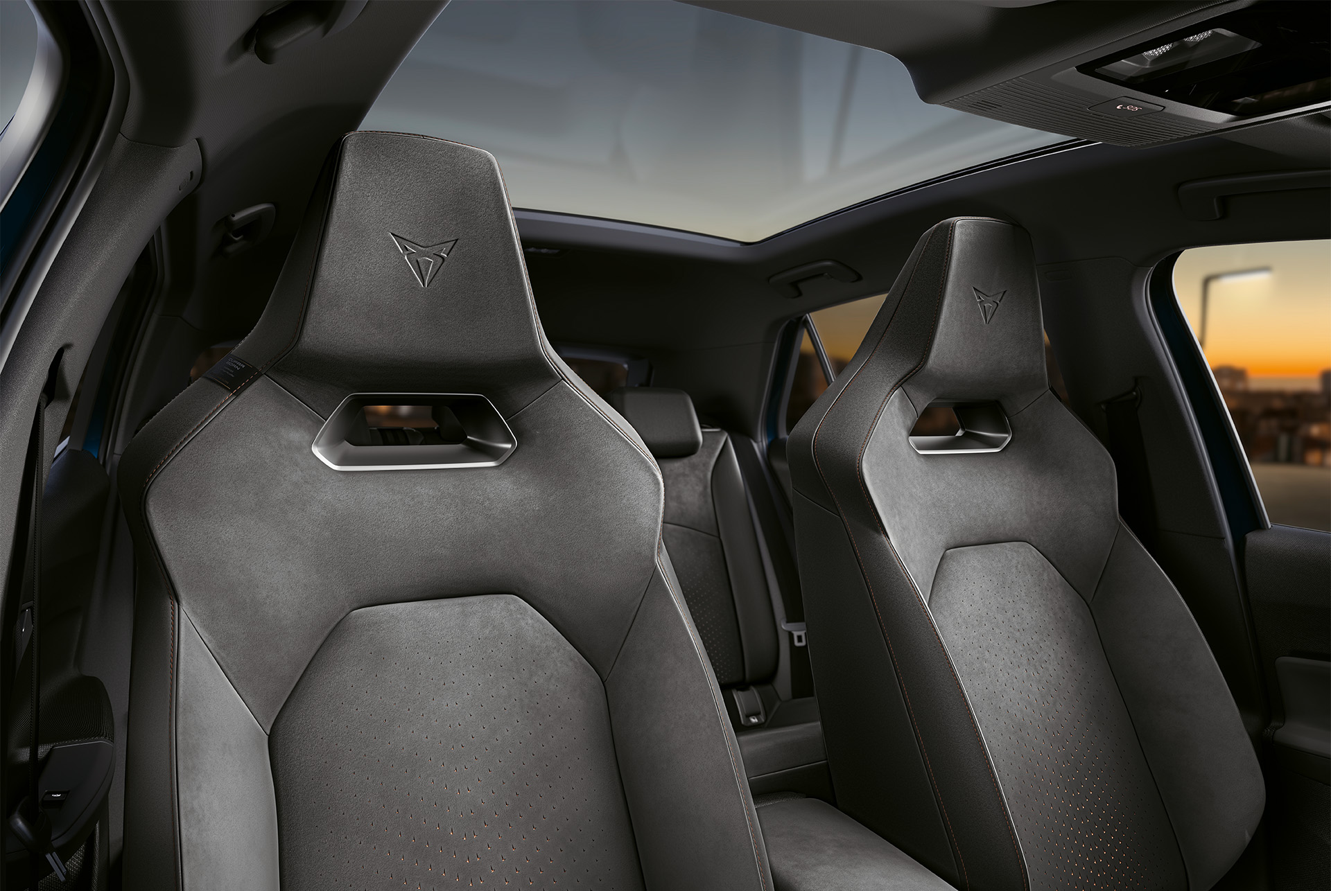 CUPRA Born bucket seats with Granite grey Dinamica colour